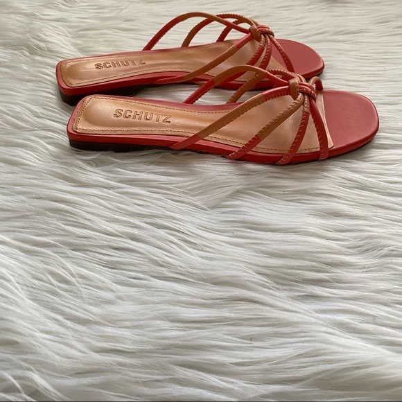 SCHUTZ Nathy Strappy Sandal 6 Coral/Toasty NIB - Picture 3 of 10